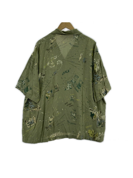 Porter Classic 半袖シャツ オチコボレスパイ アロハシャツ (L) 緑