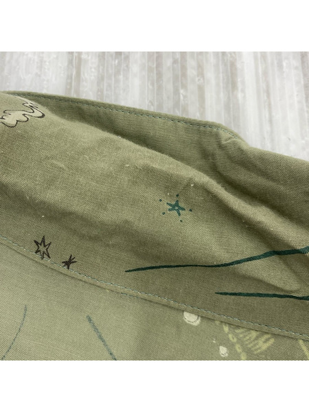 Porter Classic 半袖シャツ オチコボレスパイ アロハシャツ (L) 緑