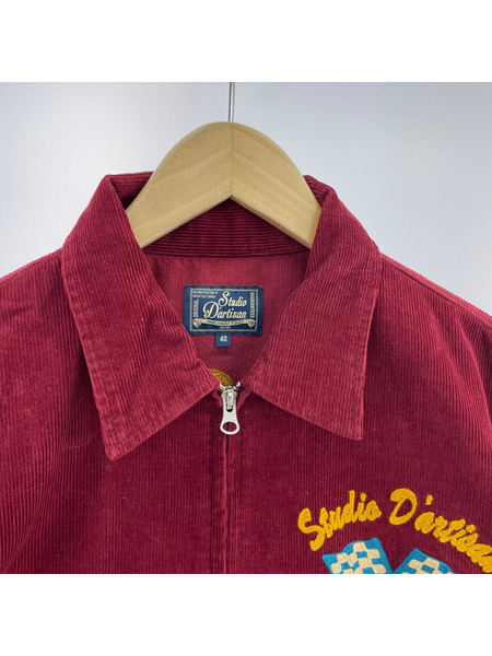 STUDIO D'ARTISAN SPEED CLUB CORDUROY JACKET 赤 40