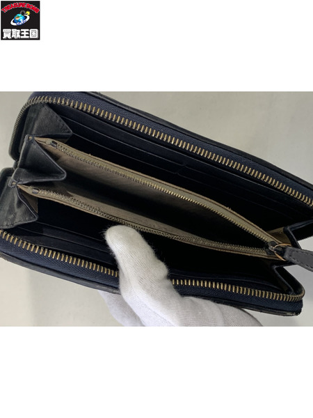  Bottega Veneta インペラトーレ ラウンドジップ 長財布 黒