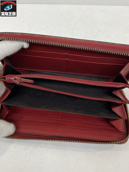 GUCCI バンブーラウンドファスナーウォレット 赤