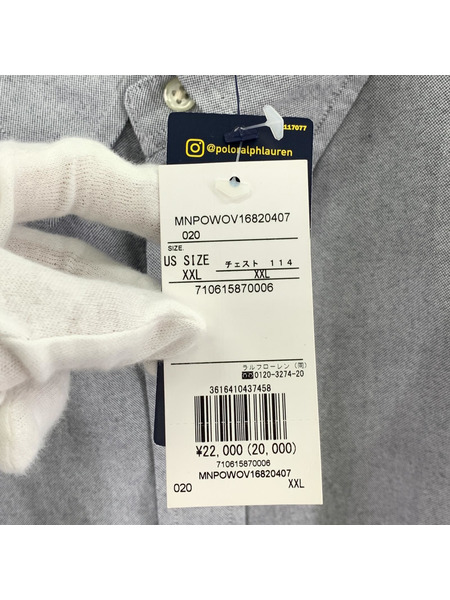 POLO RALPH LAUREN　BD長袖シャツ　グレー　XXL