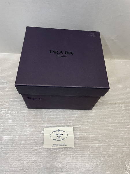PRADA 98AW VELLUTO PLISSE ベルベットポーチ ベージュ