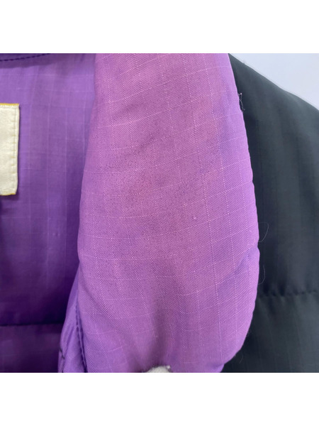 Crescent Down Works ダウンベスト USA製 S 黒/紫