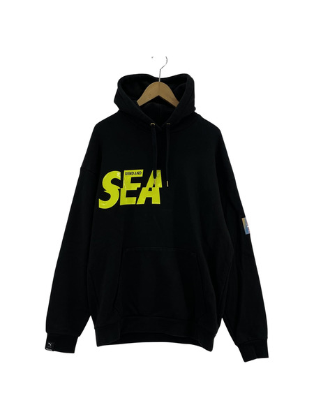 WIND AND SEA×PUMA プルオーバーパーカー 黒