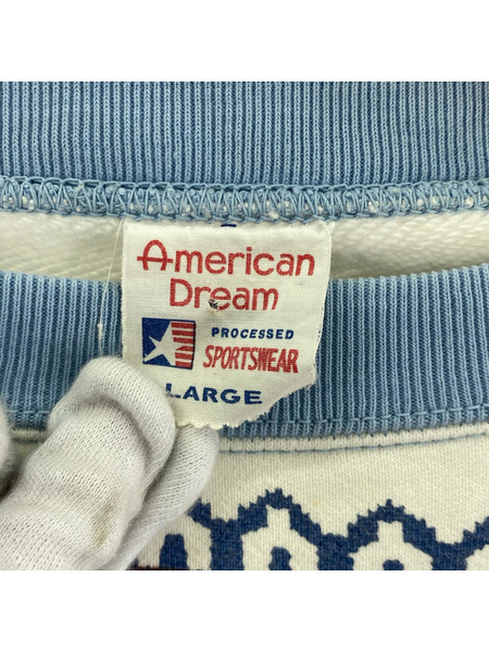 OLD・VINTAGE スウェット・トレーナー AMERICAN DREAM 雪柄スウェット L