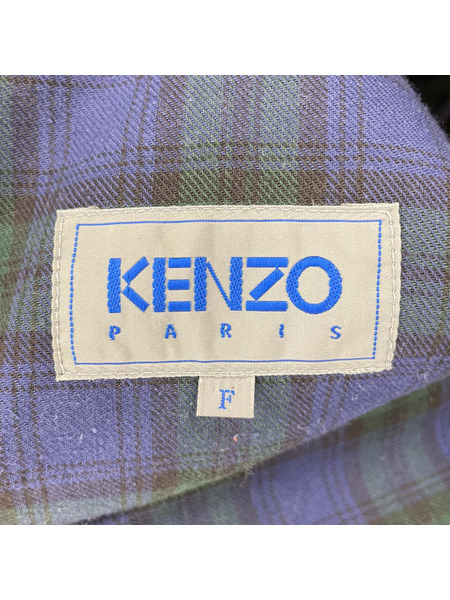 KENZO リバーシブル ペイズリー/チェック/キルティング ジャケット
