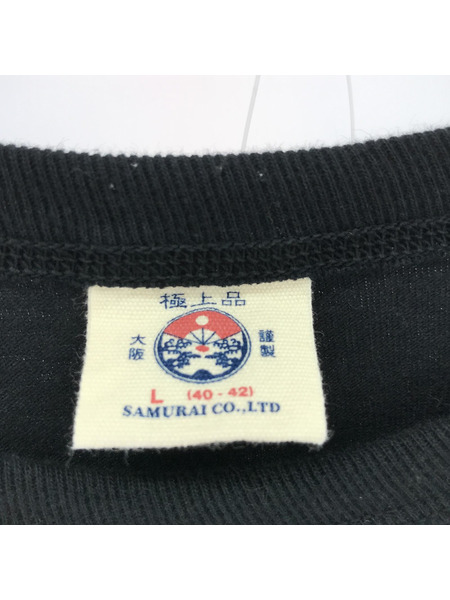 SAMURAI JEANS 半袖Tシャツ・カットソー ポケット付キ半袖Tシャツ (L) 黒