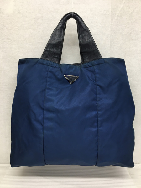 PRADA トートバッグ ネイビー