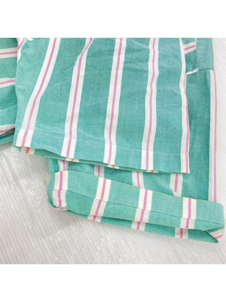 POLO RALPH LAUREN 半袖シャツ ストライプ シャツ 緑 (L)