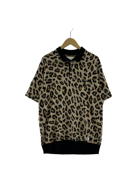 WACKO MARIA 23SS LEOPARD KNIT POLO SHIRT