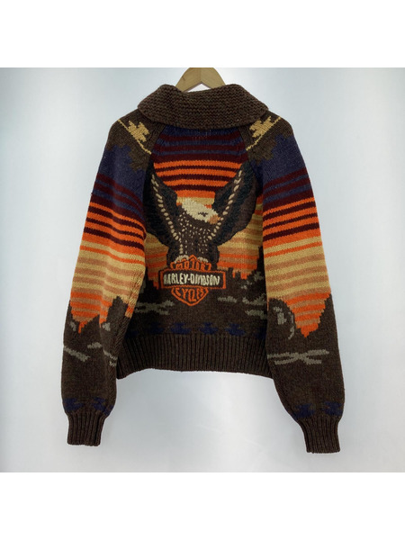 Harley-Davidson ジャケット 90s カウチンニット オレンジ (M)