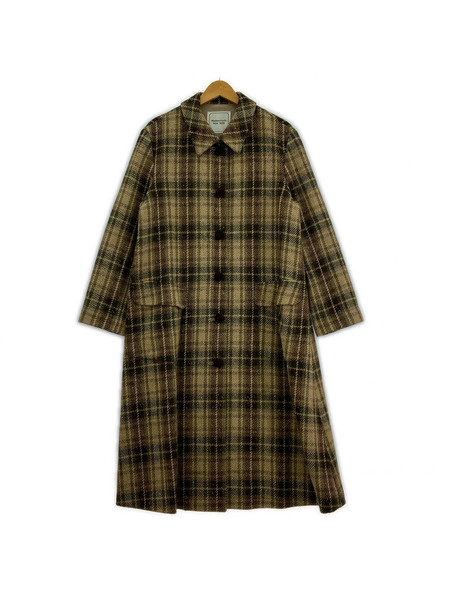 ソノ他 Mademoiselle NON NON チェックコート 茶[値下]
