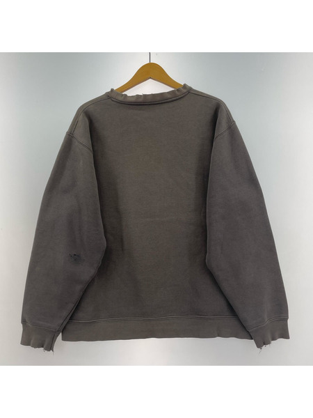 STUSSY スウェット・トレーナー 00s GET STUPID FRESH フェード グレー L