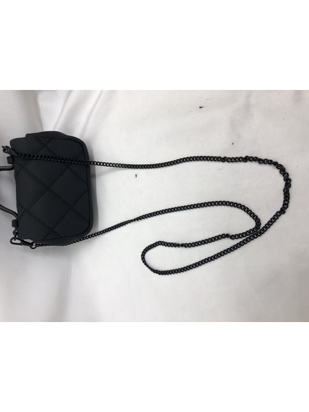 ショルダーバッグ チェーン ミニ マットショルダーバッグ ブラック