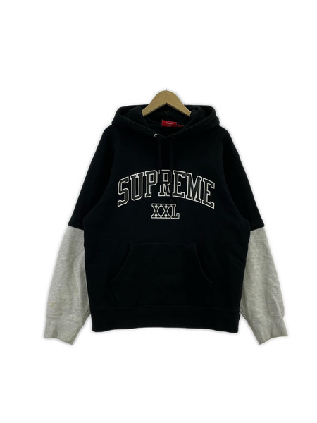 Supreme 20ss XXL Hooded Sweatshirt M ブラック×グレー