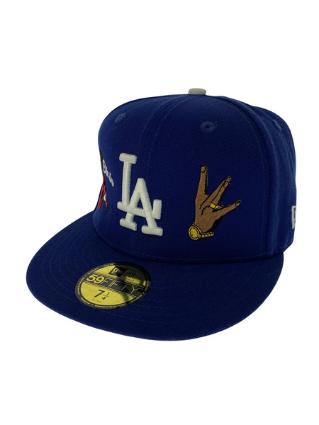 NEW ERA キャップ ドジャース 2PAC 刺繍 ブルー