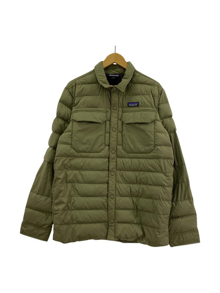 patagonia　サイレント ダウン シャツ ジャケット カーキ　(M)