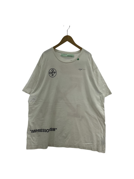 OFF-WHITE 19SS S/S STENCIL OVER TEE WHT XL