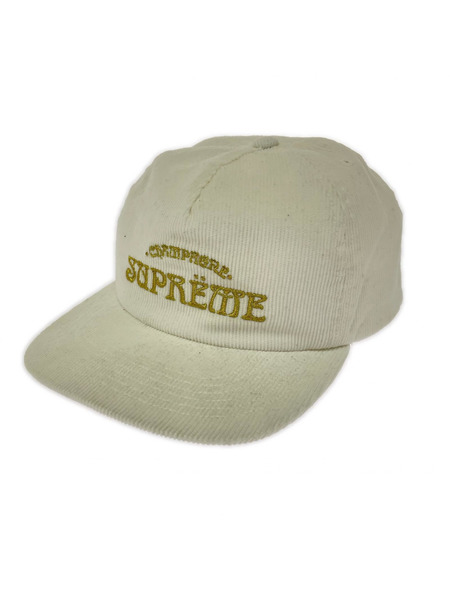 Supreme キャップ 24SS Champagne Corduroy Cap 白