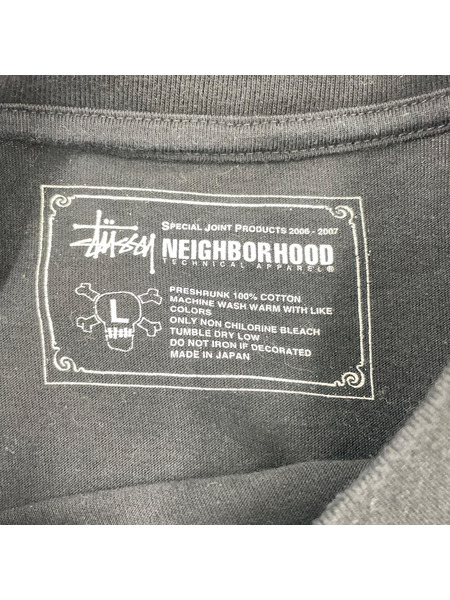 STUSSY NEIGHBORHOOD WORLD ABLAZE TEE Tシャツ (L) ブラック