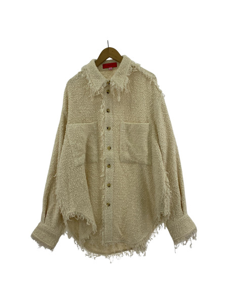 ECKHAUS LATTA Boucle Jacket in Ecru カバーオール L 7012-EL-SS23