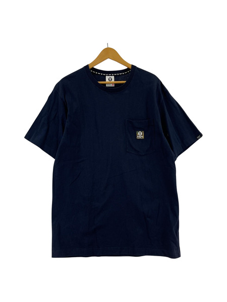 A BATHING APE/SS Tee/XL/NVY