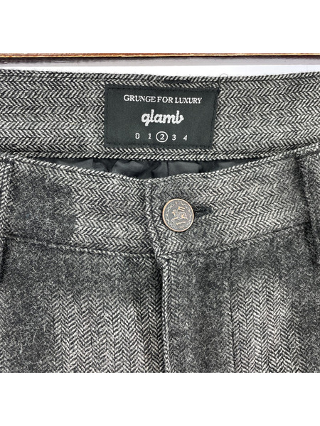 glamb チェック ジョッパーズパンツ