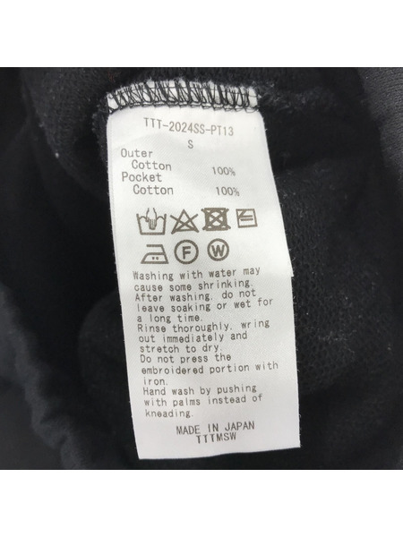 TTT_MSW WIDE SWEAT PANTS ワイドスウェットパンツ S ブラック TTT-2024SS-PT13
