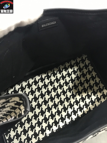 トートバッグ Balenciaga/ネイビーカバス/千鳥格子