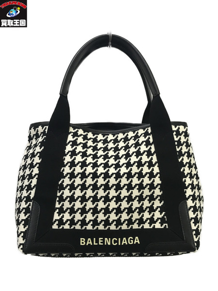 トートバッグ Balenciaga/ネイビーカバス/千鳥格子
