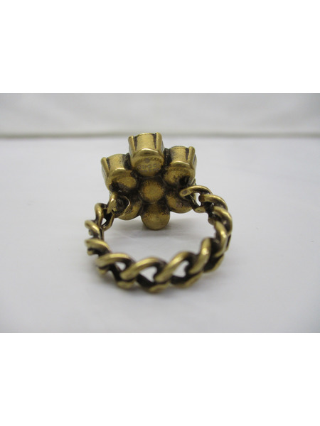 ジュエリー GUCCI クリスタル　ダブルG リング