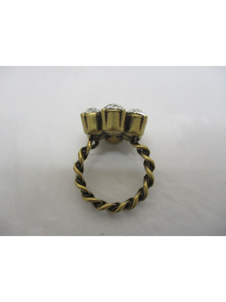 ジュエリー GUCCI クリスタル　ダブルG リング