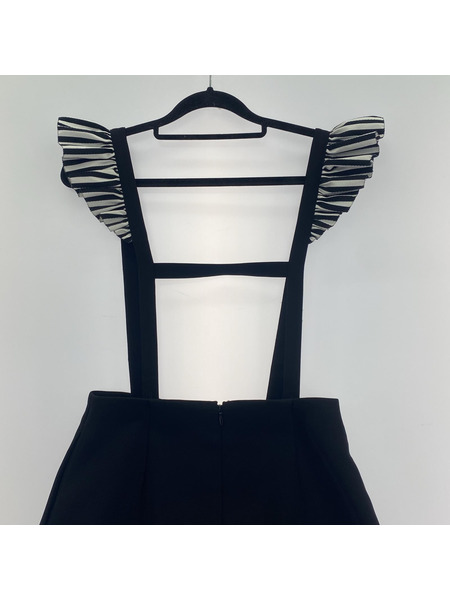 BORDERS at BALCONY ノースリーブワンピース SUSPENDER SKIRT ブラック