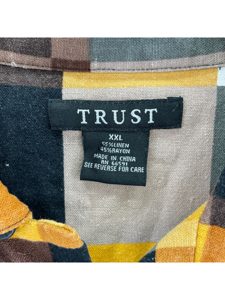 OLD・VINTAGE 半袖シャツ 90s リネン混 (XXL)