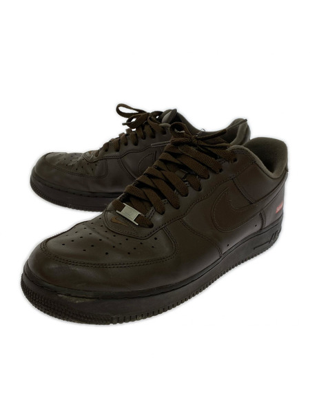 NIKE スニーカー ×Supreme AIR FORCE1 ローカットスニーカー 茶