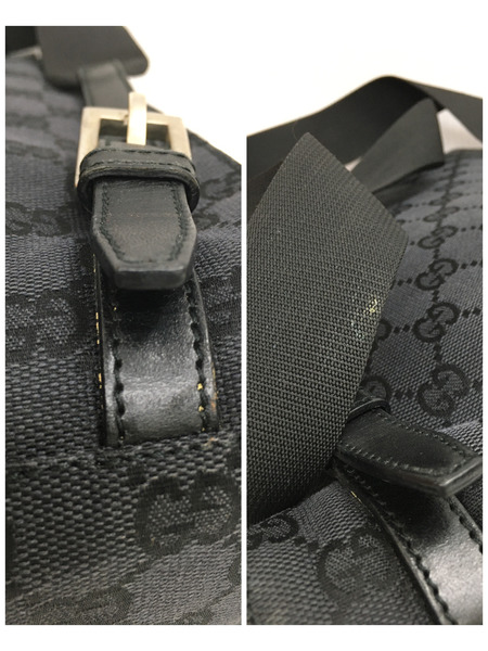 GUCCI GG CANVAS JACKIE BACKPACK BLACK