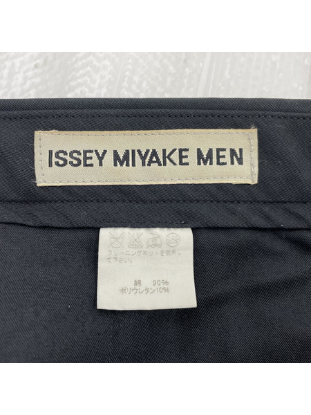 ISSEY MIYAKE MEN 02SS ワイドテーパードパンツ (5) ME22FF603 ブラック