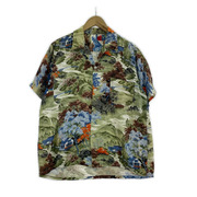 OLD・VINTAGE 半袖シャツ 50~60s Sportswear 和柄レーヨンアロハシャツ M