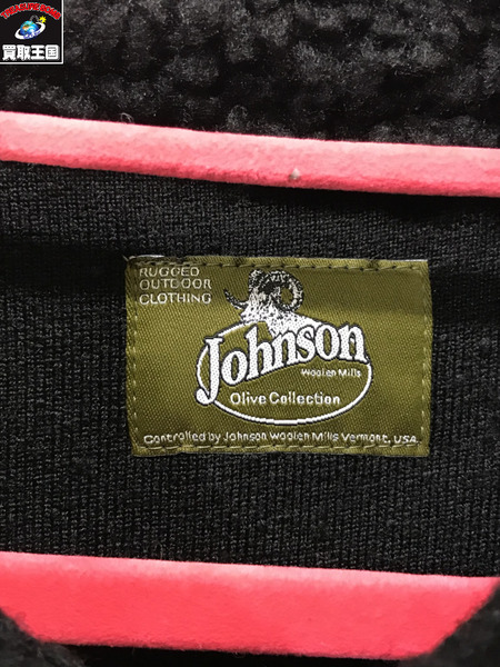 JOHNSON ボアジャケット 黒/ブラック/ジョンソン/M