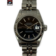 ロレックス デイトジャスト 69174 OH・仕上げ済 純正風防交換品 ROLEX 腕時計 ブラック文字盤