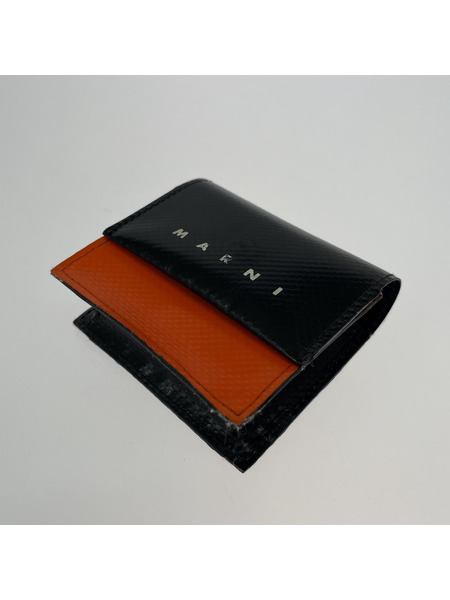 MARNI PVC 2トーン イヤホンケース エアポッズケース 黒×オレンジ