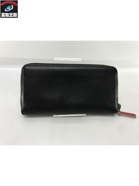 C.Louboutin 長財布 パネトーネ 黒 スタッズ カーフレザ-