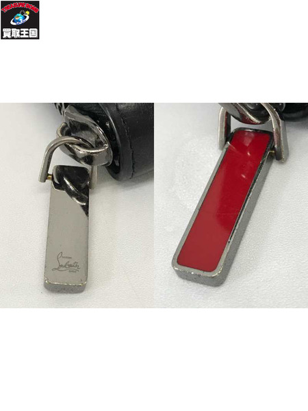 C.Louboutin 長財布 パネトーネ 黒 スタッズ カーフレザ-