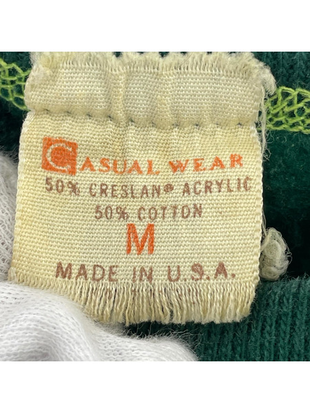 OLD・VINTAGE スウェット・トレーナー 70s ASUAL WEAR 半袖 緑 M