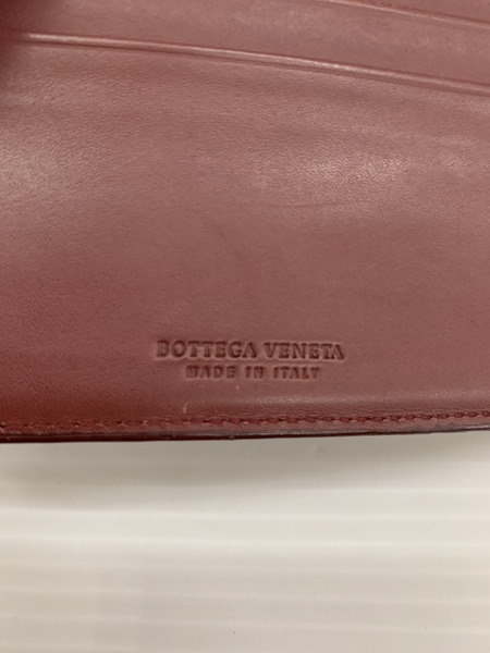 BOTTEGA VENETA/ｲﾝﾄﾚﾁｬｰﾄ/2つ折り財布/赤[値下]