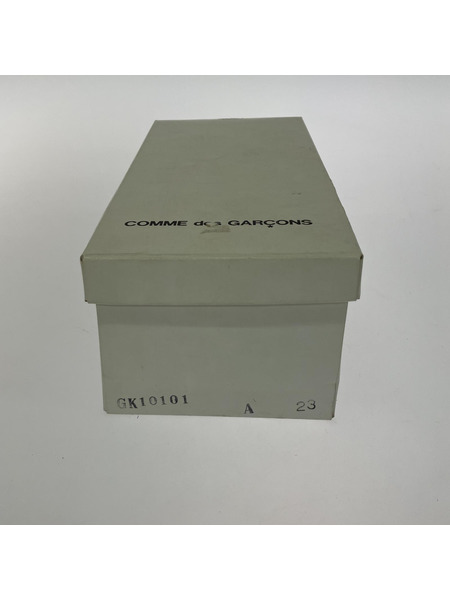 COMME des GARCONS 和柄 着物 ローファー シューズ ゴールドカラー 23.5cm[値下]