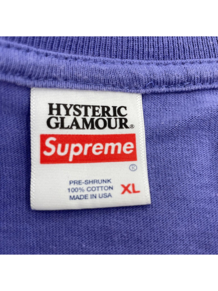 Supreme×HYSTERIC GLAMOUR 21SS L/S カットソー 紫 XL