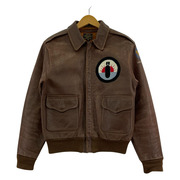 フライトジャケット eastman leather clothing A-2 レザー 茶 (36)