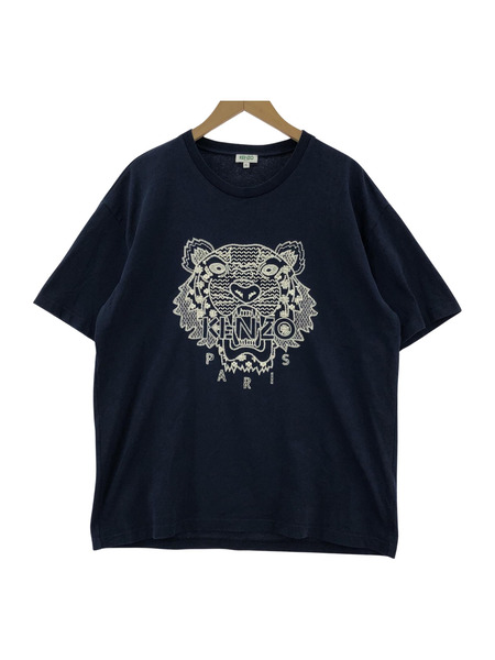 KENZO 刺繍Tシャツ ネイビー  XL